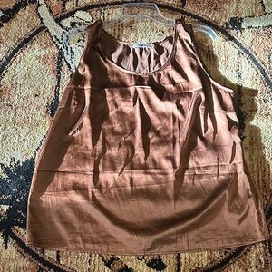 Zeagoo Women's Brown Silk Tank
